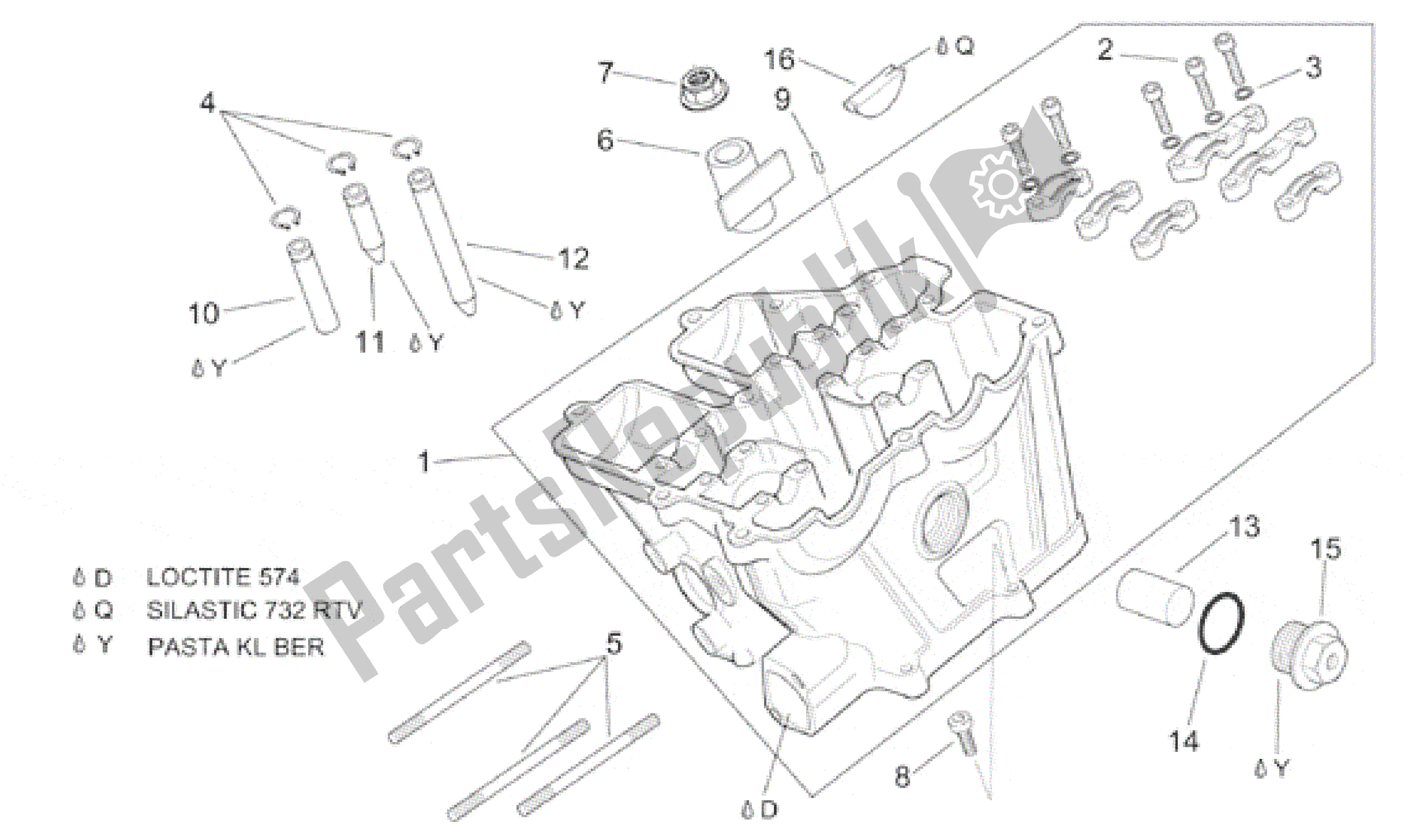 Toutes les pièces pour le Culasse du Aprilia Pegaso 650 1997 - 2000