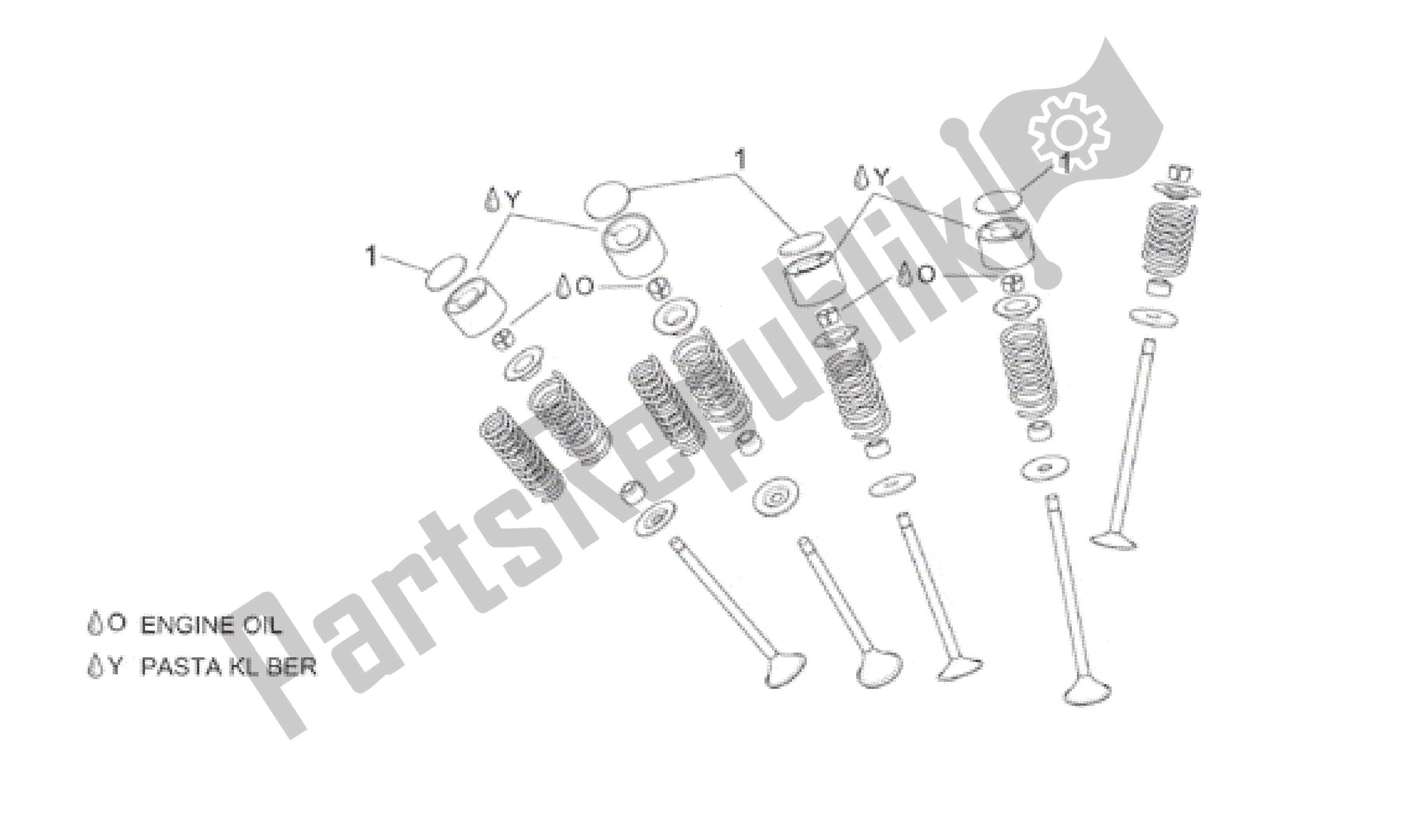 Tutte le parti per il Pastiglie Valvole del Aprilia Pegaso 650 1997 - 2000