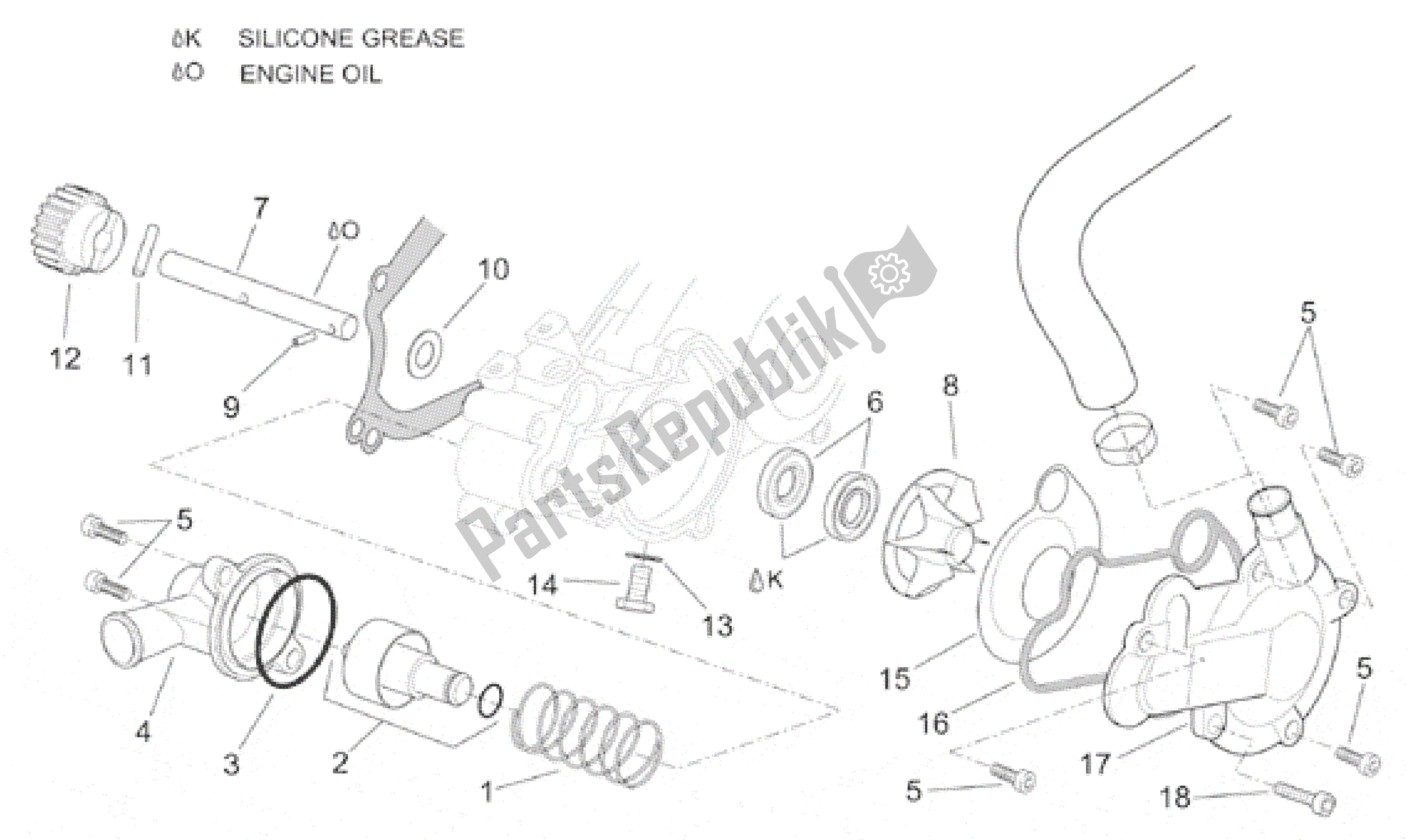 Toutes les pièces pour le Pompe à Eau du Aprilia Pegaso 650 1997 - 2000