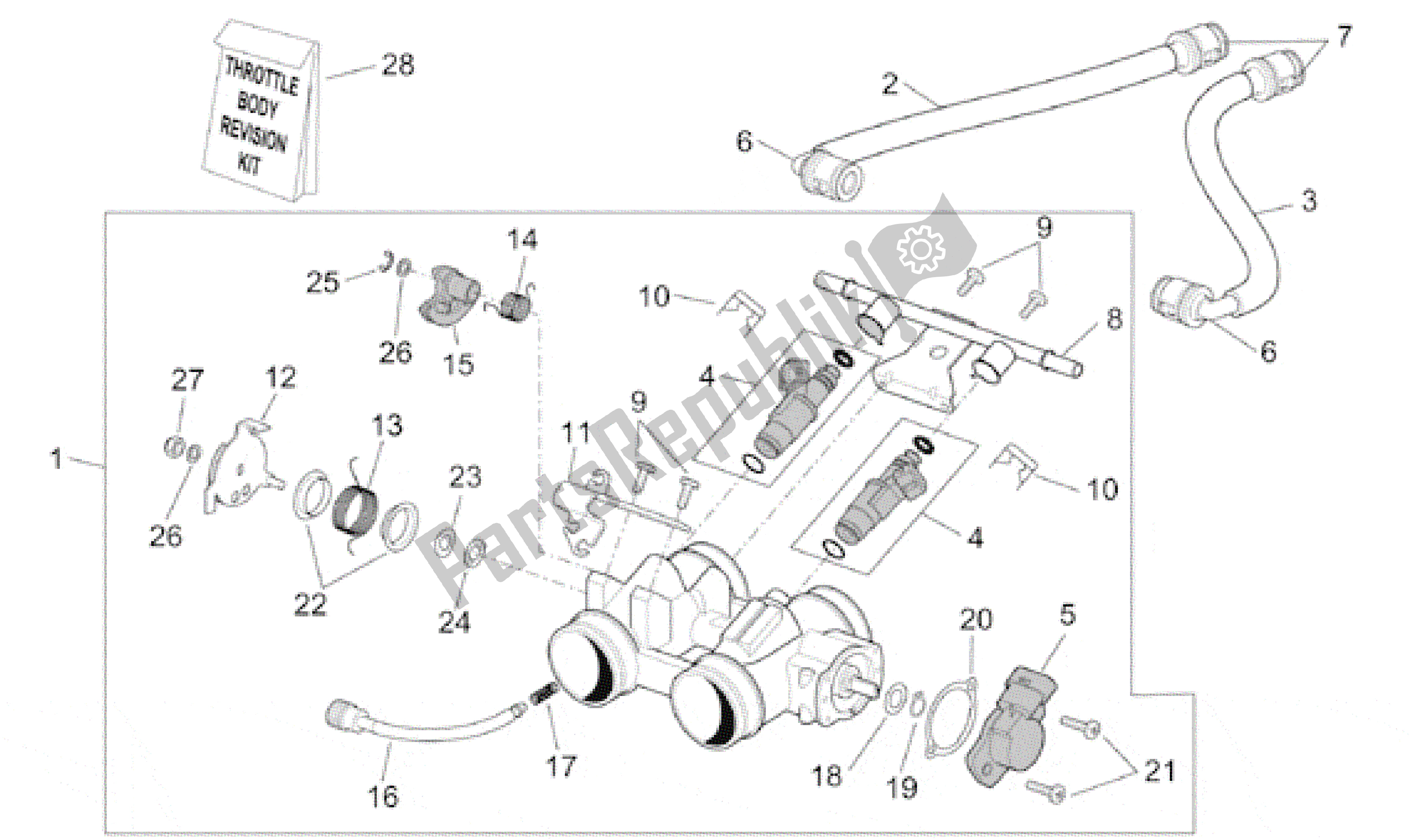 Todas as partes de Corpo Do Acelerador do Aprilia Pegaso 650 2001