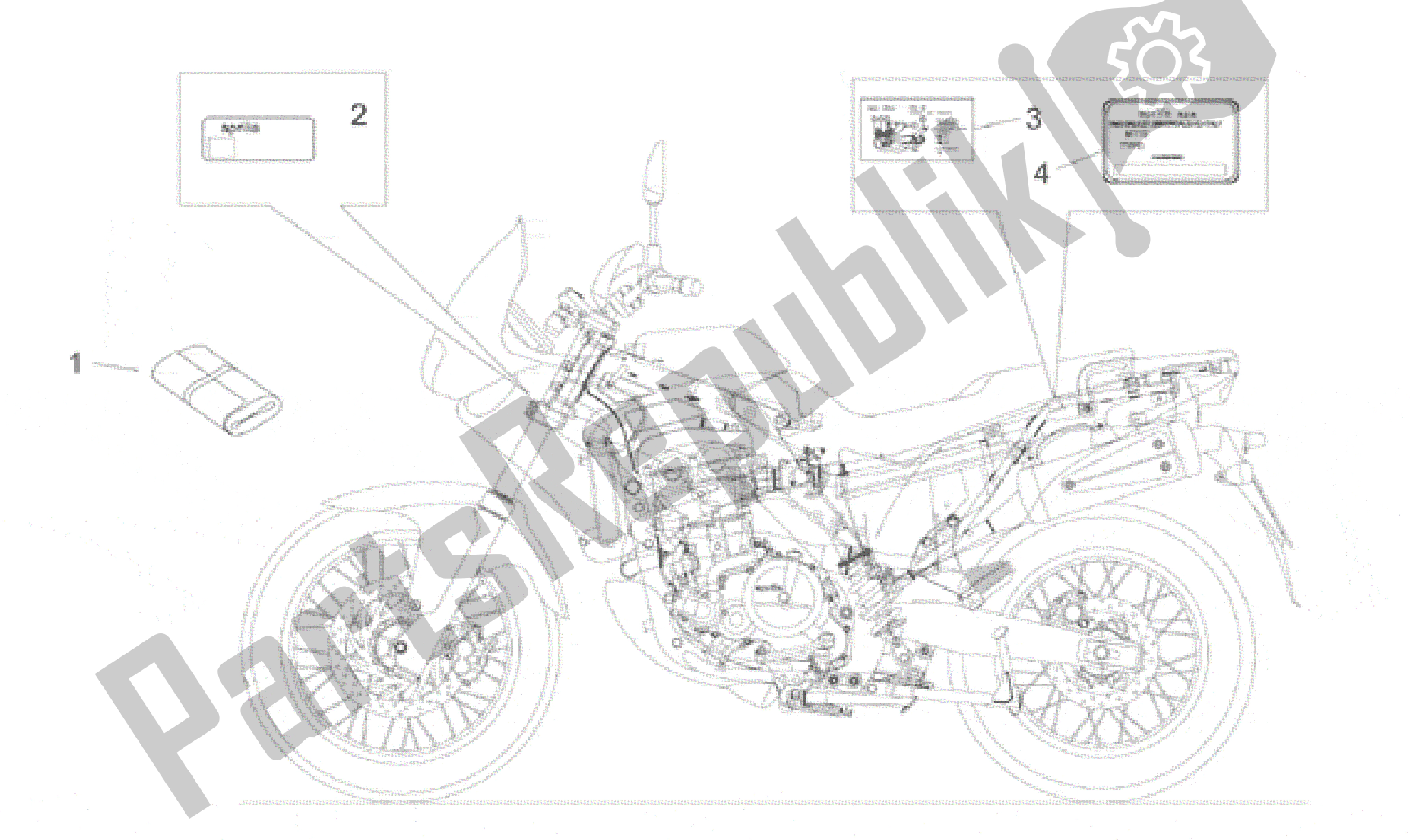 Toutes les pièces pour le Plaque Signalétique du Aprilia Pegaso 650 2001