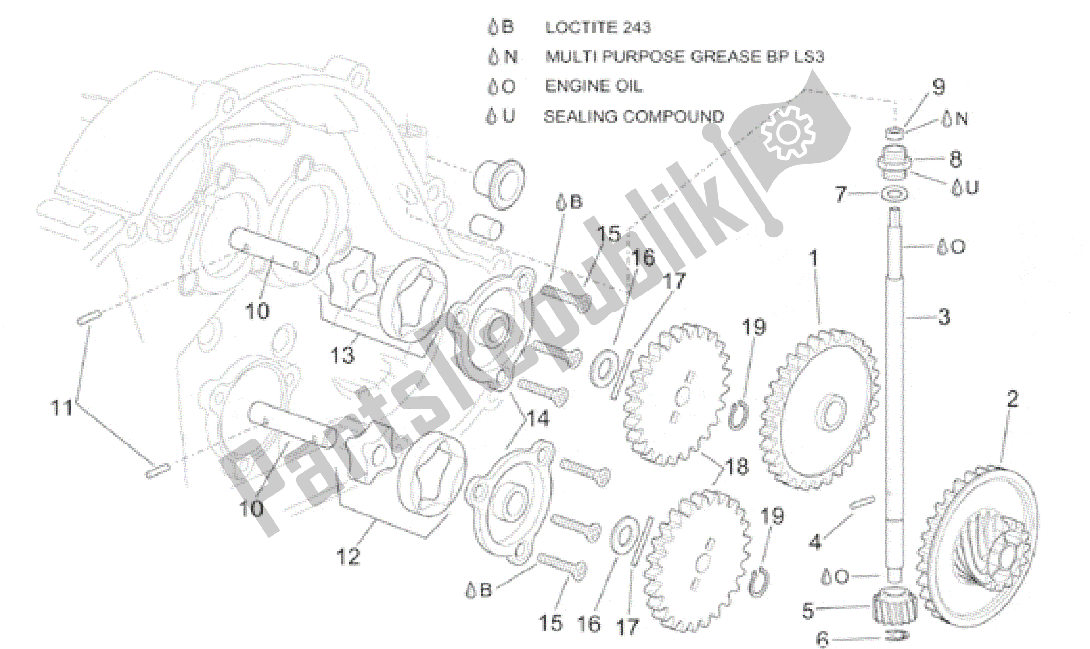 Tutte le parti per il Pompa Dell'olio del Aprilia Pegaso 650 2001