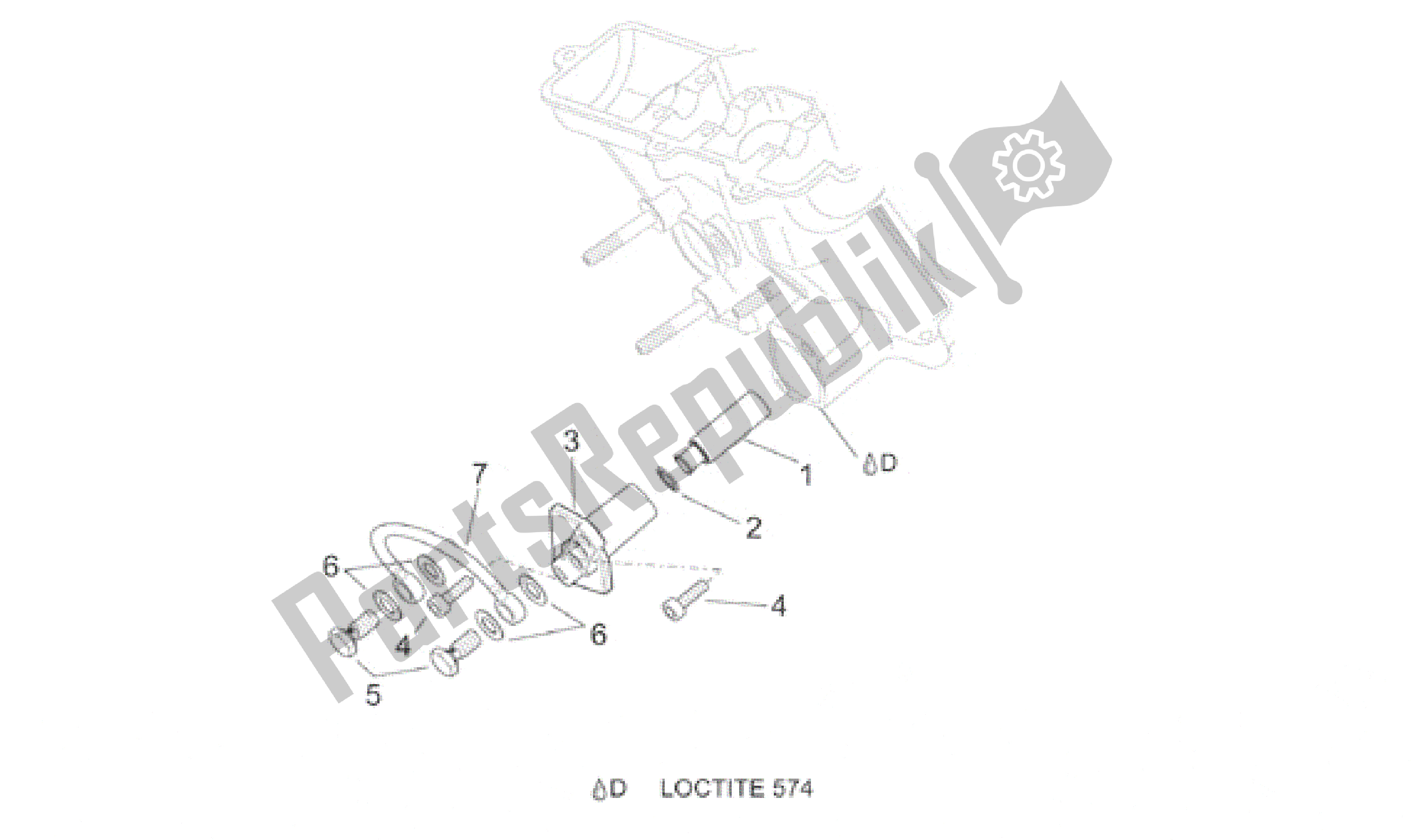 All parts for the Chain Tensioner of the Aprilia Pegaso 650 2001