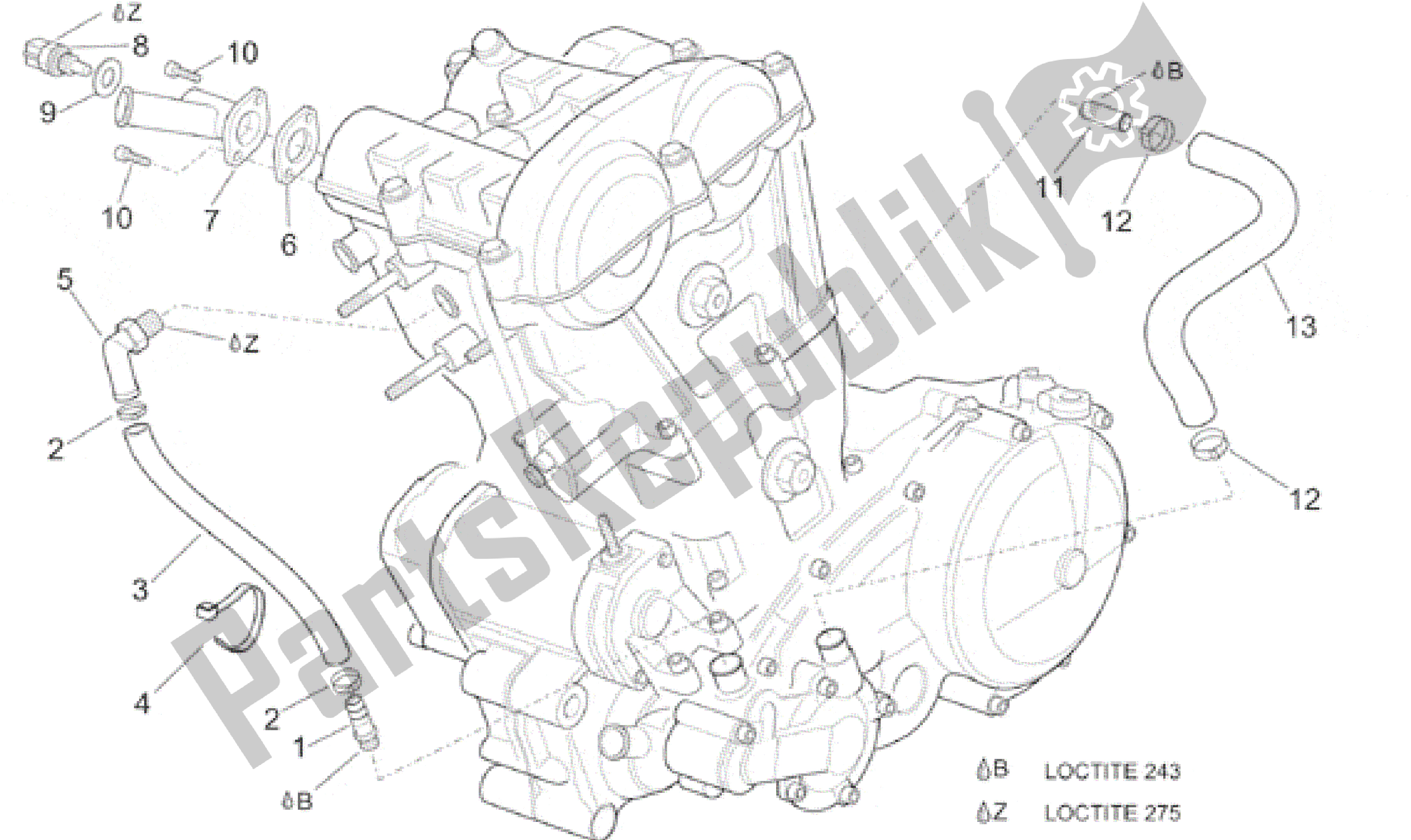 Toutes les pièces pour le Tuyaux De Refroidissement du Aprilia Pegaso 650 2001