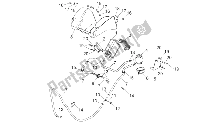 Toutes les pièces pour le Système De Récupération De Vapeur De Carburant du Aprilia Scarabeo 400 492 500 Light 2006