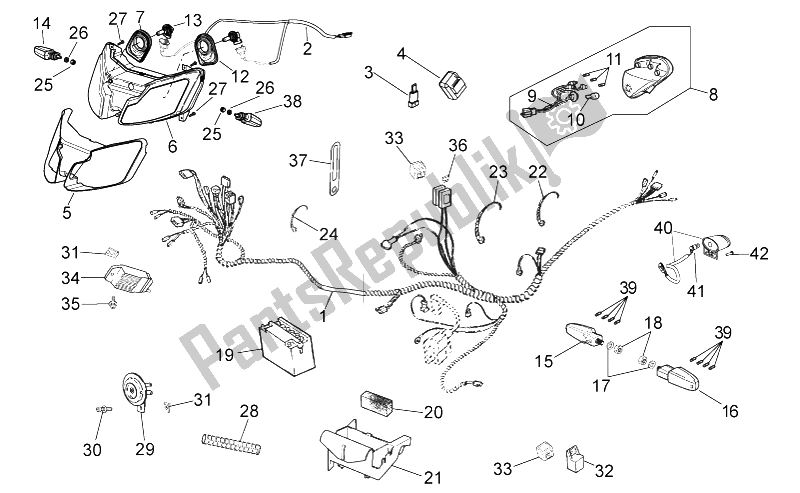 All parts for the Electrical System of the Aprilia RS 50 2006