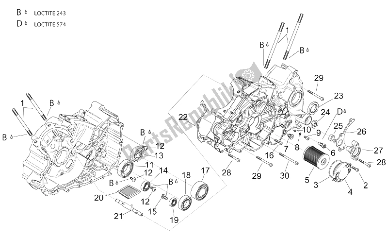 Todas las partes para Cárteres Ii de Aprilia RSV Mille 1000 1998