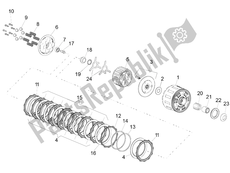 All parts for the Clutch of the Aprilia RSV4 RR Europe 1000 2016