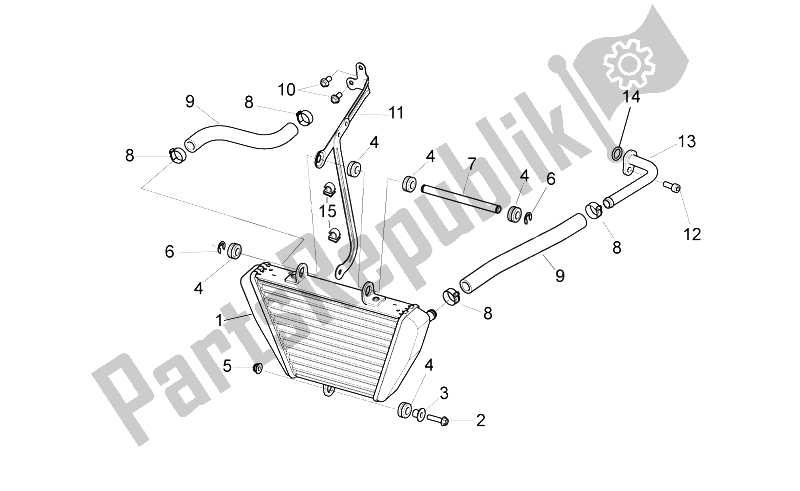 Alle Teile für das Ölkühler des Aprilia Tuono 1000 V4 R STD Aprc 2011