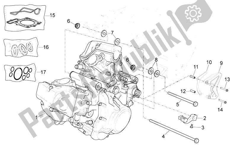 Todas as partes de Motor do Aprilia RXV SXV 450 550 2006