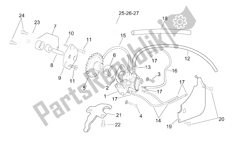 Wszystkie części do Pompa Olejowa Aprilia RS 250 1998