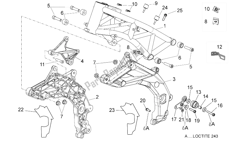 Tutte le parti per il Frame I del Aprilia Dorsoduro 750 Factory ABS 2010