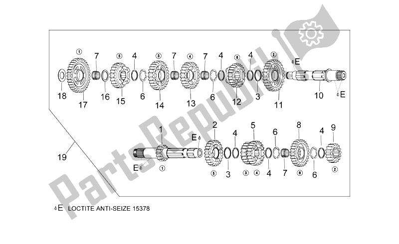 Todas las partes para Caja De Cambios de Aprilia RSV Mille SP 1000 1999