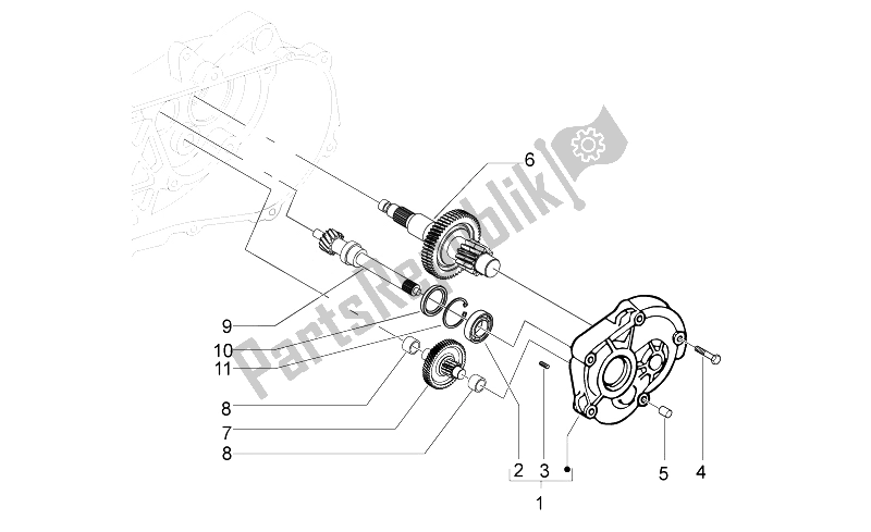 Wszystkie części do Przenoszenie Aprilia Sport City ONE 50 4T 4V 2011