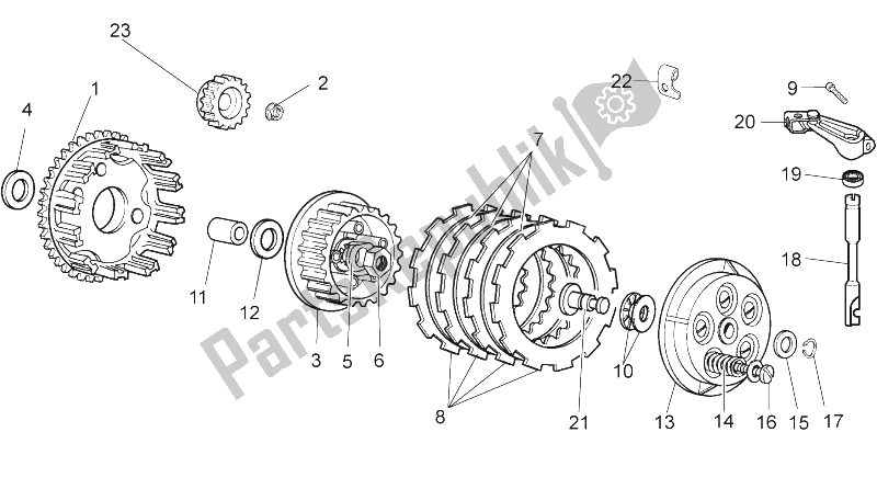 Toutes les pièces pour le Embrayage du Aprilia RX SX 50 2006