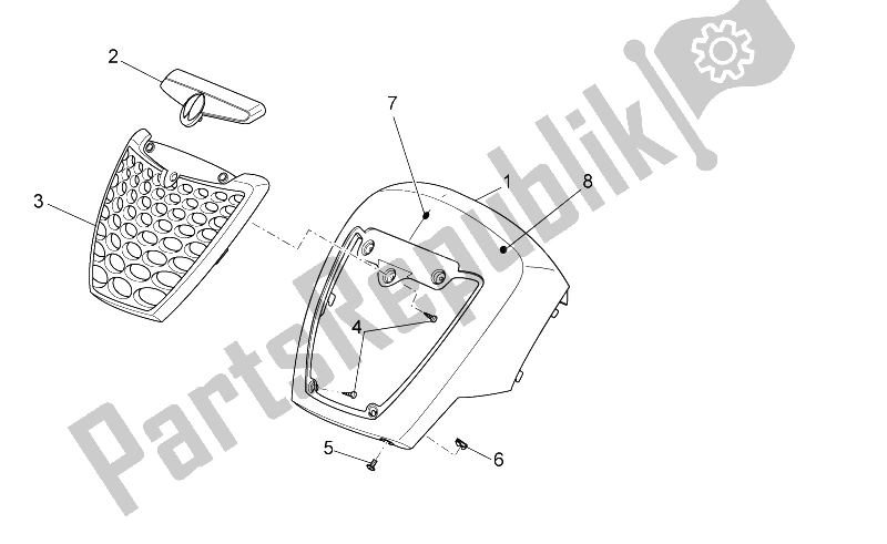 Toutes les pièces pour le Corps Avant - Couvercle Avant du Aprilia Scarabeo 125 200 IE Light 2009