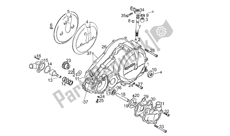 Toutes les pièces pour le Couvercle D'embrayage T du Aprilia Pegaso 650 1992