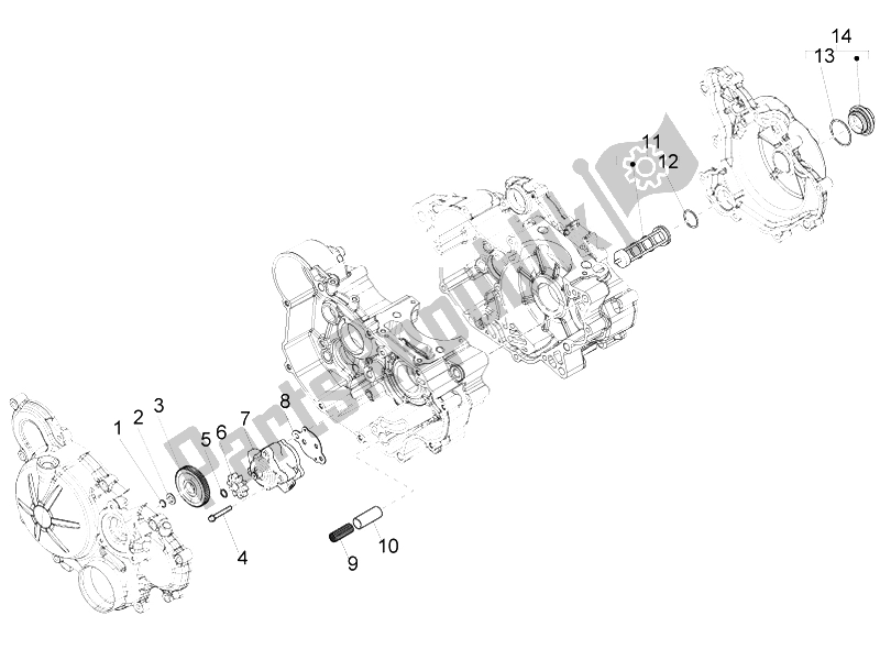 Tutte le parti per il Pompa Dell'olio del Aprilia RS4 125 4T 2011