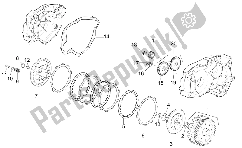 Todas las partes para Embrague de Aprilia RX 50 1995