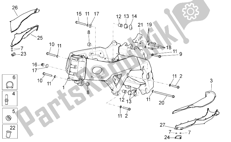 Tutte le parti per il Frame I del Aprilia RSV4 R 1000 2009