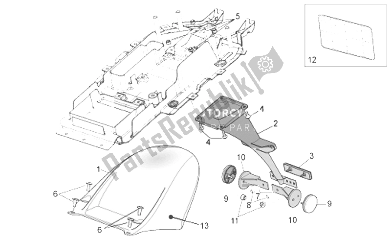 Wszystkie części do Tylny B? Otnik Aprilia RSV Tuono 1000 2006