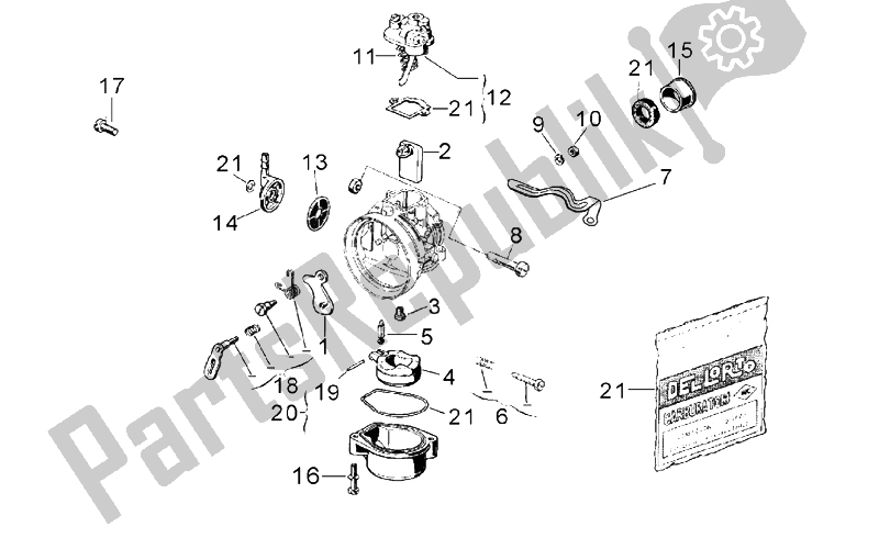 All parts for the Carburettor Ii of the Aprilia RX 50 2003