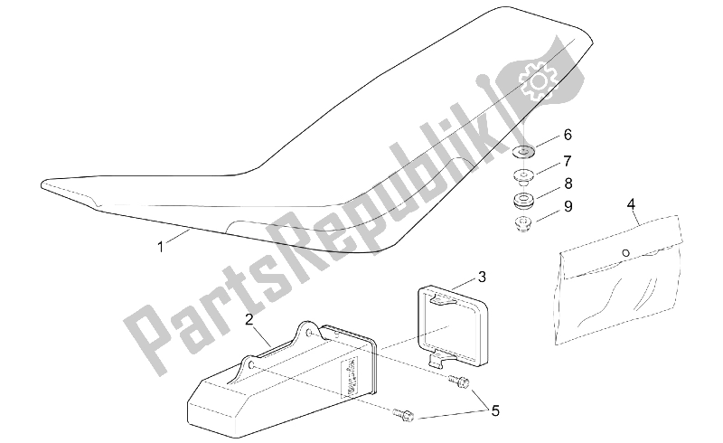 Tutte le parti per il Sella del Aprilia MX 50 2004