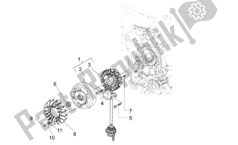 Wszystkie części do Cdi Magneto Assy Aprilia Mojito 125 E3 2008