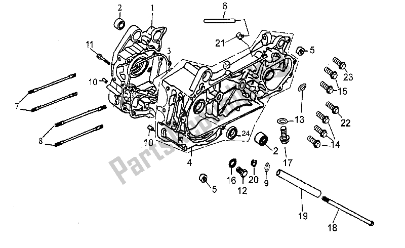 Tutte le parti per il Carter del Aprilia Quasar 125 180 2003