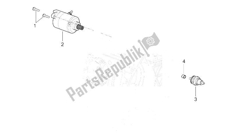 All parts for the Starter Motor - Ignition Unit of the Aprilia Mojito 125 150 2003