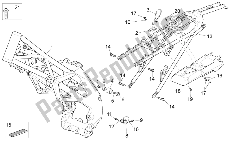 Toutes les pièces pour le Cadre du Aprilia RXV SXV 450 550 2006