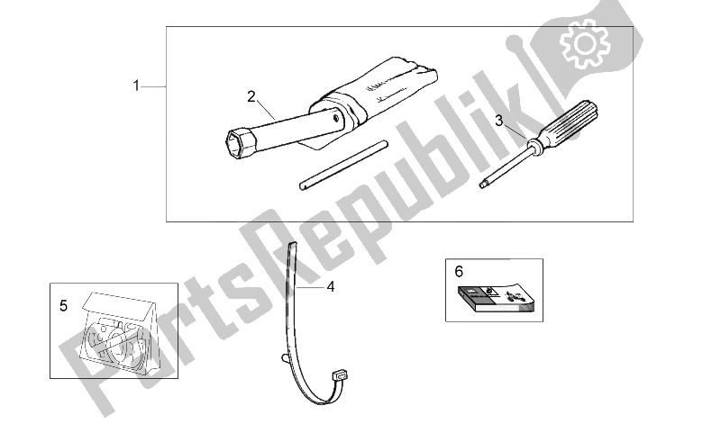 Todas as partes de Decalque Op. Manuais E Conjunto De Placas do Aprilia RS 50 2006