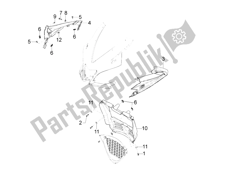 Tutte le parti per il Condotto del Aprilia RS4 125 4T 2011