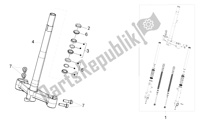 Tutte le parti per il Base Dello Stelo del Aprilia Sport City ONE 125 4T E3 2008