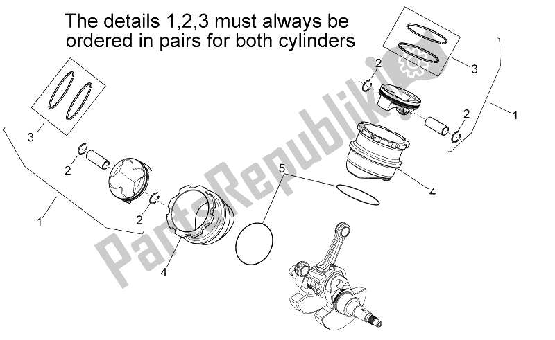 All parts for the Cylinder With Piston of the Aprilia RXV SXV 450 550 2006