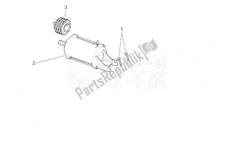 Todas as partes de Motor De Arranque do Aprilia Scarabeo 500 2003