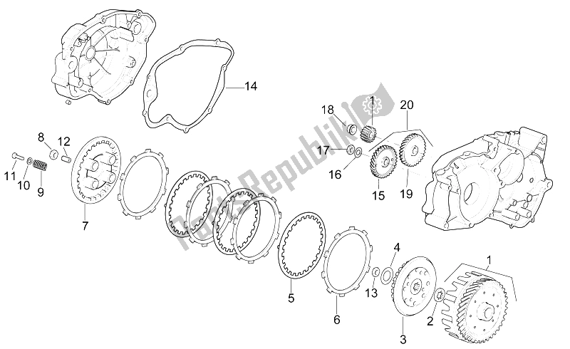 Todas as partes de Embreagem do Aprilia RS 50 1999