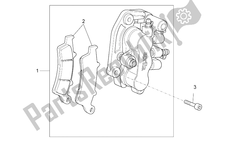 Toutes les pièces pour le étrier Avant du Aprilia Scarabeo 125 200 IE Light 2009