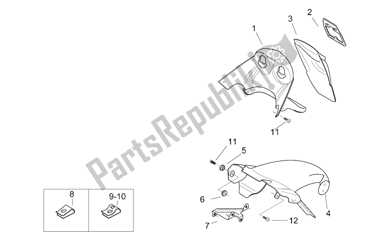 Tutte le parti per il Corpo Posteriore Iii del Aprilia SR 50 AIR WWW 1997