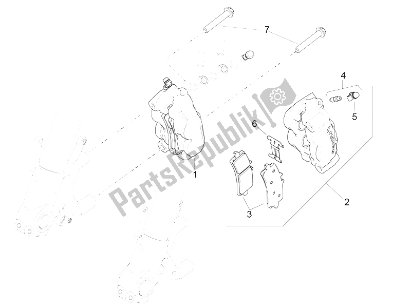 Todas las partes para Pinza De Freno Delantero de Aprilia RSV4 RR Racer Pack 1000 2015