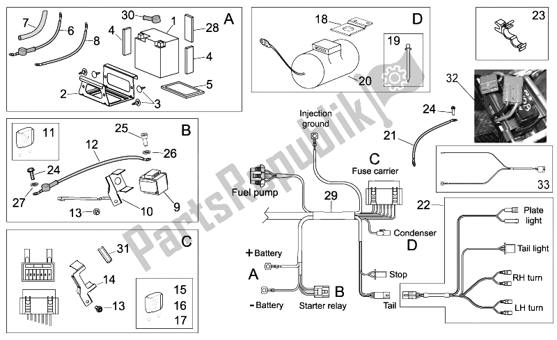 Toutes les pièces pour le Système électrique Ii du Aprilia RXV SXV 450 550 2006