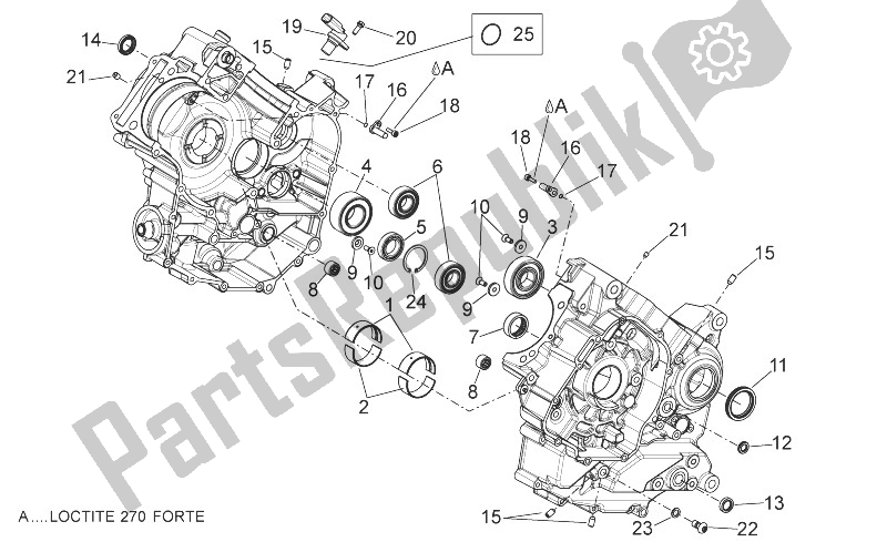 Wszystkie części do Skrzynie Korbowe Ii Aprilia Shiver 750 USA 2011