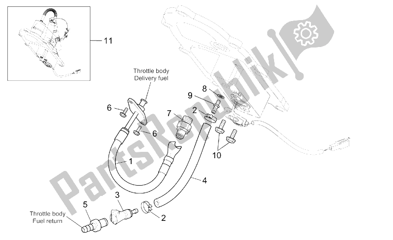 All parts for the Fuel Pump Ii of the Aprilia ETV 1000 Capo Nord 2001