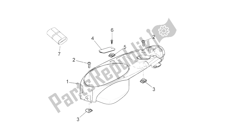 Wszystkie części do Pod Siod? Em Aprilia Scarabeo 125 200 Light Carb 2007