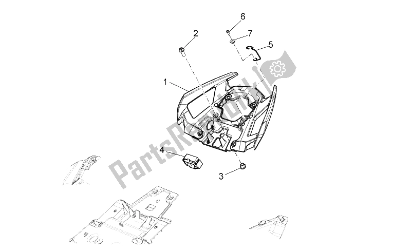 Toutes les pièces pour le Carrosserie Arrière Ii du Aprilia Shiver 750 PA 2015