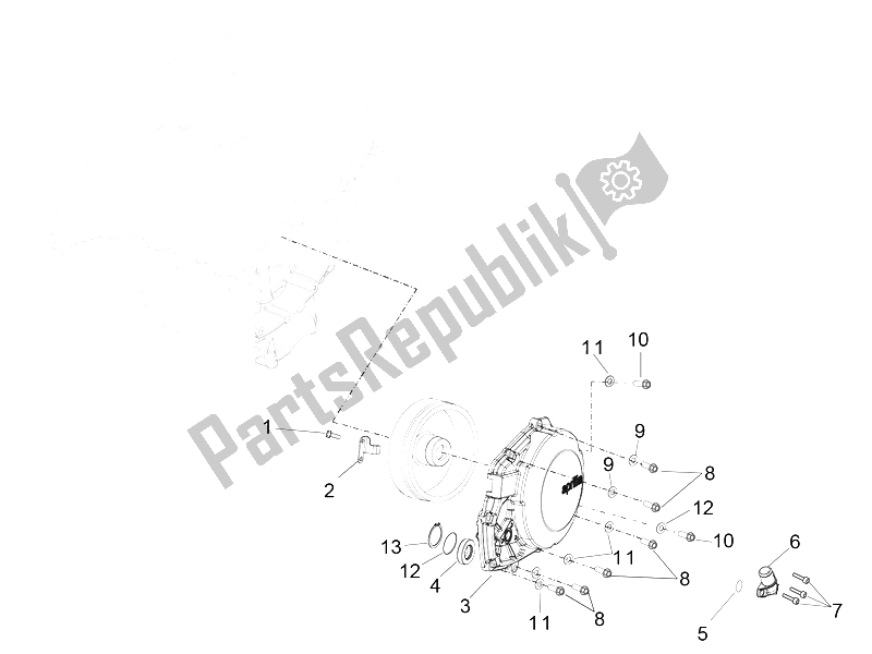 Toutes les pièces pour le Couvercle De Volant du Aprilia RSV4 Racing Factory L E USA 1000 2016