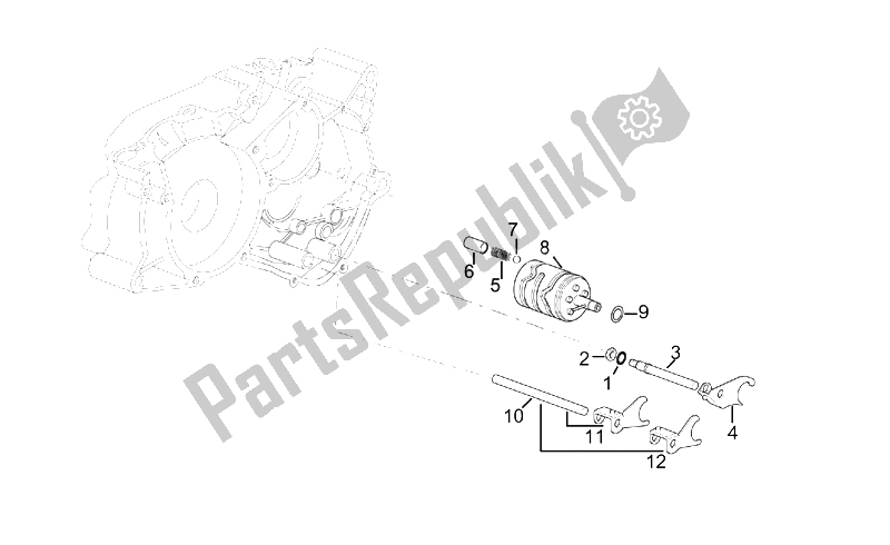 All parts for the Gearbox Driven Shaft Ii of the Aprilia RX 50 Racing 2003