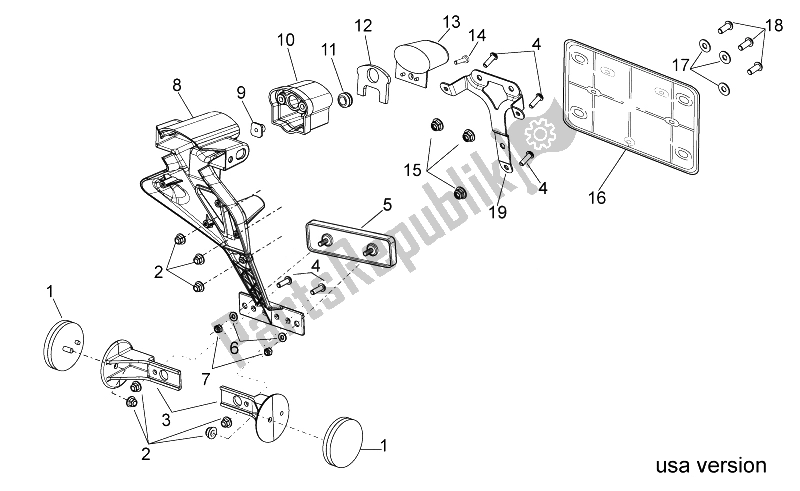 Todas las partes para Cuerpo Trasero Ii (2) de Aprilia RSV4 Aprc Factory STD SE 1000 2011