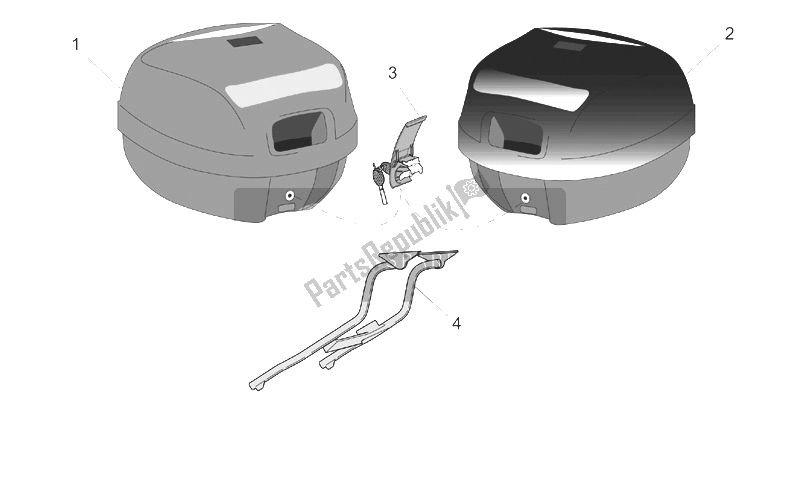 All parts for the Acc. - Top/cases, Side Cases of the Aprilia SR 125 150 1999