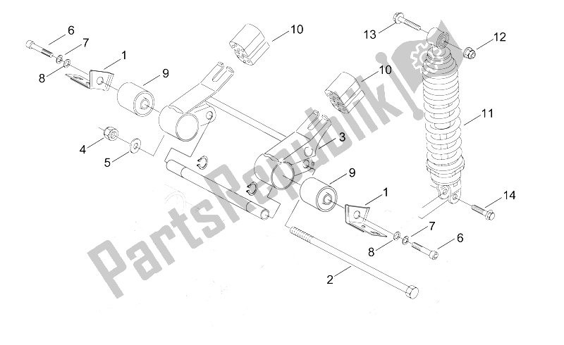 Tutte le parti per il Biella E Ammortizzatore del Aprilia Sonic 50 H2O 1998